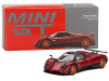 Pagani Zonda F Rosso Dubai Red Metallic Black Top Limited Edition 3000 pieces Worldwide 1/64 Diecast Model Car Mini GT MGT00382