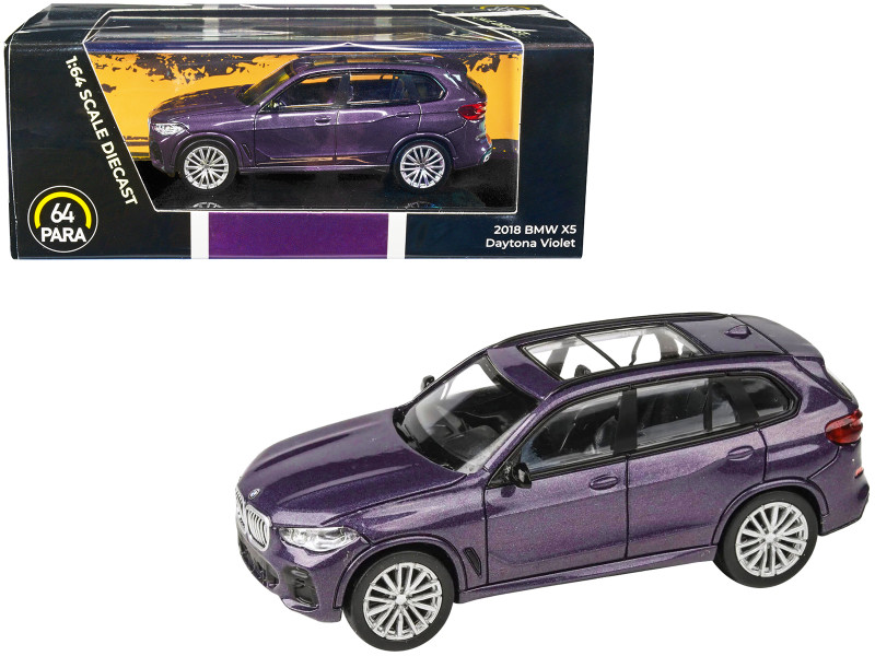 2018 BMW X5 Daytona Violet Metallic Sunroof 1/64 Diecast Model Car Paragon Models PA-55190