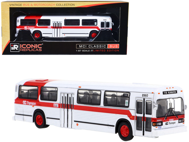 MCI Classic Transit Bus OC Transpo Ottawa 118 Kanata Vintage Bus & Motorcoach Collection 1/87 Diecast Model Iconic Replicas 87-0394