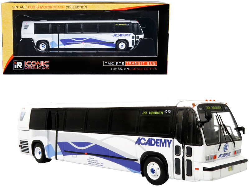 TMC RTS Transit Bus Academy Bus Lines 22 Hoboken Vintage Bus & Motorcoach Collection 1/87 Diecast Model Iconic Replicas 87-0402