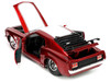 1970 Ford Mustang Boss 429 Candy Red White Stripes Super Boss Bigtime Muscle Series 1/24 Diecast Model Car Jada 34118