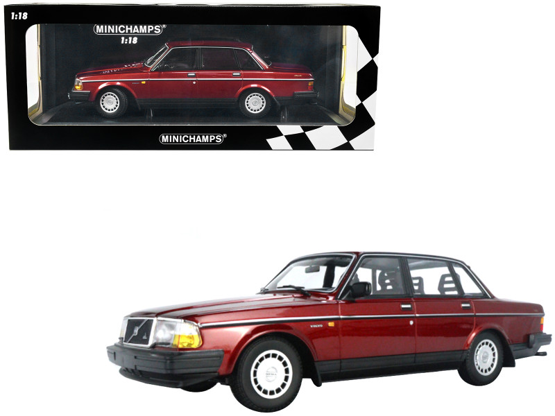 1986 Volvo 240 GL Dark Red Metallic Limited Edition 402 pieces Worldwide 1/18 Diecast Model Car Minichamps 155171406