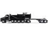 Kenworth T880 Quad-Axle Dump Truck Rogue Transfer Tandem-Axle Dump Trailer Black 1/64 Diecast Model DCP/First Gear 60-1276