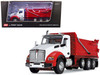 Kenworth T880 Day Cab Rogue Transfer Dump Body Truck White Viper Red 1/64 Diecast Model DCP/First Gear 60-1415