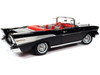 1957 Chevrolet Bel Air Convertible Onyx Black James Bond 007 Dr. No 1962 Movie 60 Years of Bond Series 1/18 Diecast Model Car Auto World AWSS134