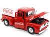 1955 Ford F-100 Pickup Truck Red White Canopy Drink Coca-Cola 1/24 Diecast Model Car Motor City Classics 424050