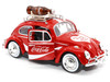 1966 Volkswagen Beetle Red Enjoy Coca-Cola Roof Rack Accessories 1/24 Diecast Model Car Motor City Classics 424066