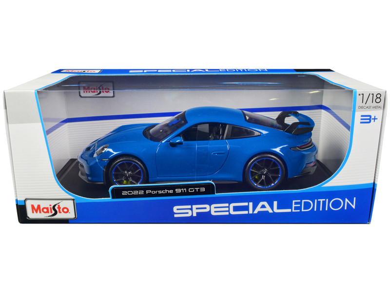 2022 Porsche 911 GT3 Blue Special Edition 1/18 Diecast Model Car Maisto 31458