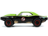 1967 Chevrolet Camaro Offroad Bright Green Matt Black Dirty Version Raphael Diecast Figure Teenage Mutant Ninja Turtles Hollywood Rides Series 1/24 Diecast Model Car Jada 33386