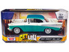 1957 Chevrolet Bel Air Lowrider Turquoise Metallic White Get Low Series 1/24 Diecast Model Car Motormax 79029