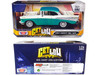 1957 Chevrolet Bel Air Lowrider Turquoise Metallic White Get Low Series 1/24 Diecast Model Car Motormax 79029