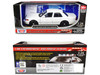 2010 Ford Crown Victoria Police Interceptor Unmarked White Custom Builder's Kit Series 1/24 Diecast Model Car Motormax 76469