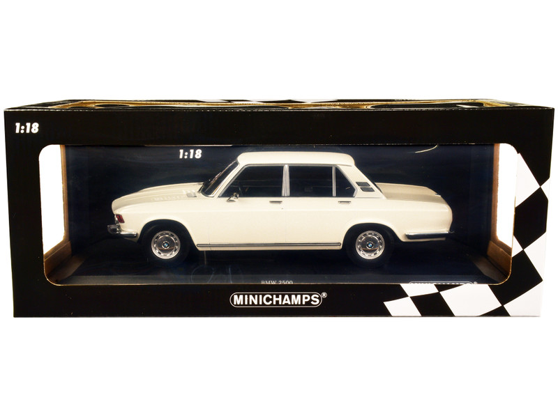1968 BMW 2500 White Limited Edition 504 pieces Worldwide 1/18 Diecast Model Car Minichamps 155029202