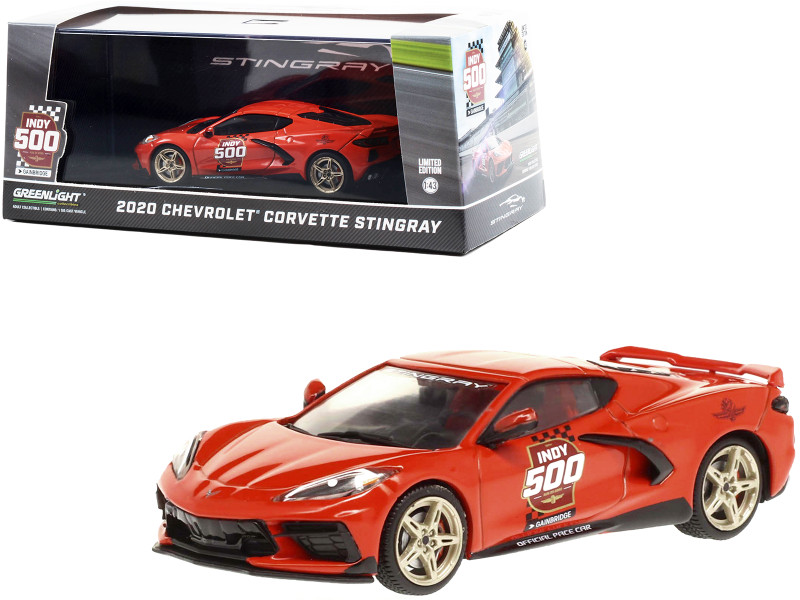 2020 Chevrolet Corvette C8 Stingray 104th Running Indianapolis 500 Official Pace Car 1/43 Diecast Model Car Greenlight 86622