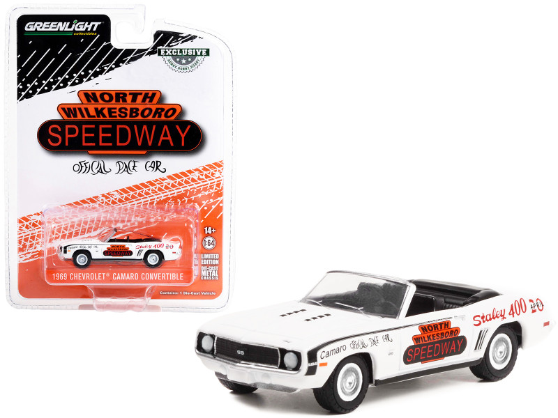 1969 Chevrolet Camaro Convertible North Wilkesboro Speedway Official Pace Car North Carolina Hobby Exclusive Series 1/64 Diecast Model Car Greenlight 30346