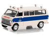 1969 Ford Econoline Ambulance Beige Blue Stripes Ontario Hospital Services Commission Ontario Canada First Responders Series 1 1/64 Diecast Model Car Greenlight 67040A