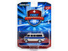 1969 Ford Econoline Ambulance Beige Blue Stripes Ontario Hospital Services Commission Ontario Canada First Responders Series 1 1/64 Diecast Model Car Greenlight 67040A