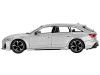 Audi RS 6 Avant Carbon Black Edition Florett Silver Metallic Limited Edition 2400 pieces Worldwide 1/64 Diecast Model Car True Scale Miniatures MGT00372