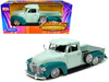 1953 Chevrolet 3100 Pickup Truck Lowrider Light Green Teal Two-Tone Low Rider Collection 1/24 Diecast Model Car Welly 22087LRW-GRN