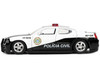 2006 Dodge Charger Police Black White Policia Civil Fast & Furious Series 1/24 Diecast Model Car Jada 33665