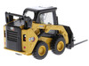 CAT Caterpillar 242D3 Wheeled Skid Steer Loader Work Tools Operator Yellow High Line Series 1/50 Diecast Model Diecast Masters 85676