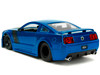 2006 Ford Mustang GT Blue Metallic Matt Black Hood Stripes Bigtime Muscle Series 1/24 Diecast Model Car Jada 34195