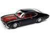1969 Oldsmobile 442 Black Red Stripes Red Interior Racing Champions Mint 2022 Release 2 Limited Edition 8572 pieces Worldwide 1/64 Diecast Model Car Racing Champions RC015-RCSP026