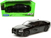 2016 Dodge Charger Pursuit Police Interceptor Black Unmarked Police Pursuit Series 1/24 Diecast Model Car Welly 24079P-WBK