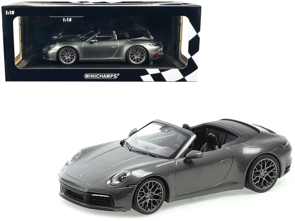 2019 Porsche 911 Carrera 4S Cabriolet Gray Green Metallic Limited Edition  to 504 pieces Worldwide 1/18 Diecast Model Car by Minichamps