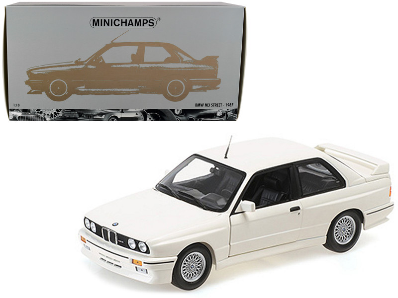 1987 BMW M3 Street White 1/18 Diecast Model Car Minichamps 180020307