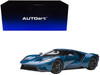 2017 Ford GT Liquid Blue 1/18 Model Car Autoart 72942