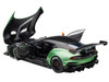 Aston Martin Vulcan Apple Tree Green Metallic Orange Accents Carbon Top 1/18 Model Car Autoart 70263