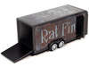 4-Wheel Enclosed Car Trailer Dark Gray Graphics Rat Fink 1/64 Diecast Model Auto World AWSP119