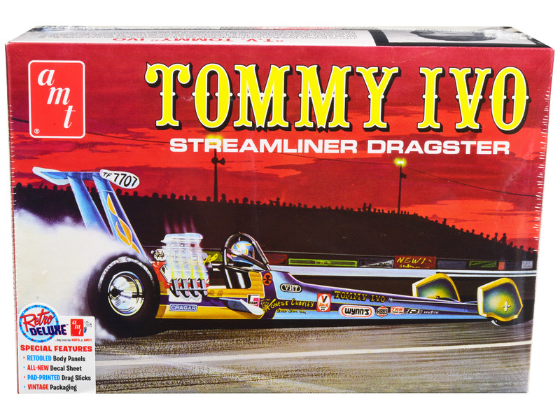 Skill 2 Model Kit Tommy Ivo Streamliner Dragster 1/25 Scale Model AMT AMT1254