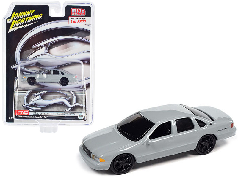 1996 Chevrolet Impala SS Matt Gray Limited Edition 3600 pieces Worldwide 1/64 Diecast Model Car Johnny Lightning JLCP7420