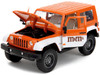 2017 Jeep Wrangler Orange Metallic White Orange M&M Diecast Figure M&M's Hollywood Rides Series 1/24 Diecast Model Car Jada 34401
