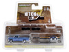 1981 Chevrolet C-20 Trailering Special Pickup Truck Blue Black Stripes Flatbed Trailer Hitch & Tow Series 27 1/64 Diecast Model Car Greenlight 32270B