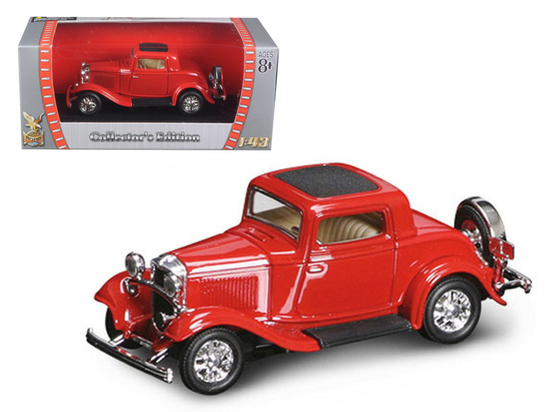 1932 Ford 3 Window Coupe Red 1/43 Diecast Car Road Signature 94231