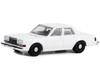 1980-1989 Dodge Diplomat Police Unmarked White Hot Pursuit Hobby Exclusive Series 1/64 Diecast Model Car Greenlight 43006