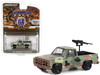 1984 Chevrolet M1009 CUCV Pickup Truck with Mounted Machine Guns Camouflage Battalion 64 Series 3 1/64 Diecast Model Car Greenlight 61030E