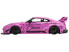 Nissan 35GT RR Ver 1 LB Silhouette Works GT RHD Right Hand Drive Class Pink with Graphics 1/18 Model Car Top Speed TS0355