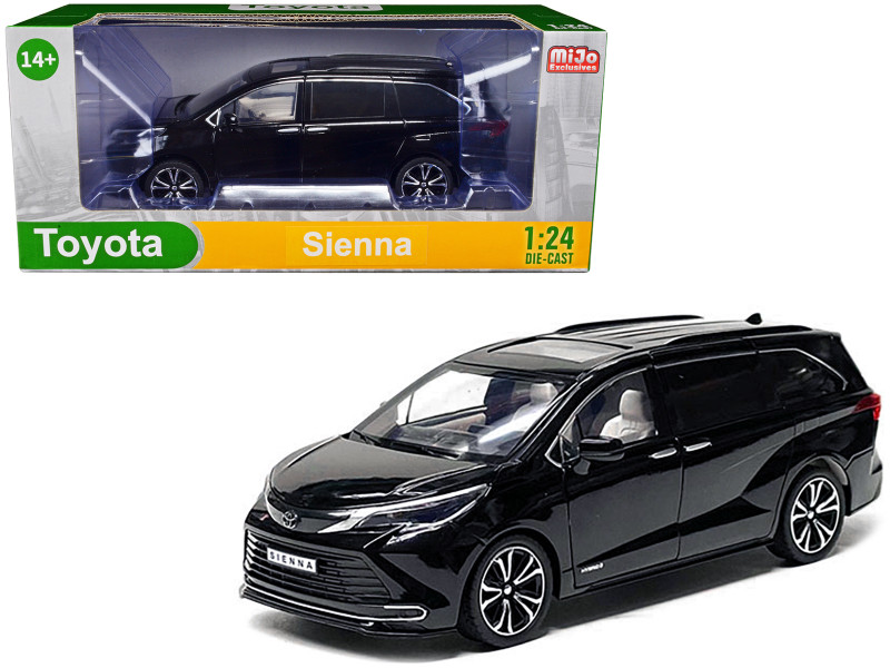 Toyota Sienna Minivan Black 1/24 Diecast Model Car  H08111BK