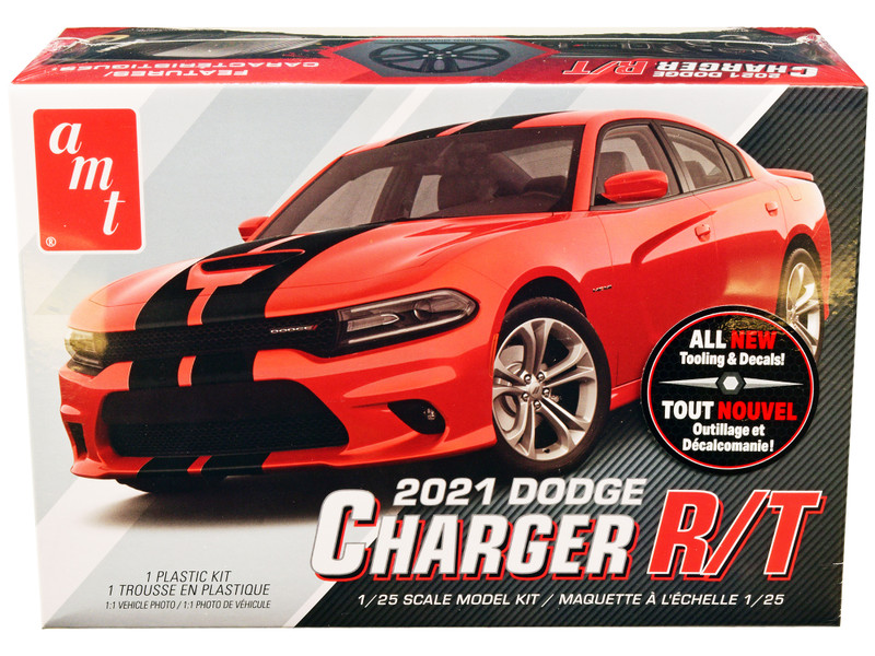 Skill 2 Model Kit 2021 Dodge Charger R/T 1/25 Scale Model AMT AMT1323M