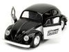 1959 Volkswagen Beetle Punch Buggy Black and White and Boxing Gloves Accessory Punch Buggy Series 1/32 Diecast Model Car Jada 34233