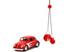 1959 Volkswagen Beetle Red with White Graphics and Boxing Gloves Accessory Punch Buggy Series 1/32 Diecast Model Car Jada 34236