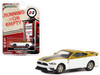 2021 Ford Mustang Mach 1 White and Gold with Black Stripe Hurst Performance Running on Empty Series 15 1/64 Diecast Model Car Greenlight 41150E