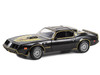 1979 Pontiac Firebird T/A Trans Am Black with Hood Phoenix Rocky II 1979 Movie 1/24 Diecast Model Car Greenlight 84171