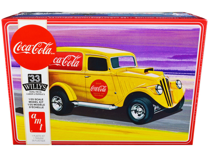 Skill 2 Model Kit 1933 Willys Panel Truck Coca Cola 1/25 Scale Model AMT AMT1406M