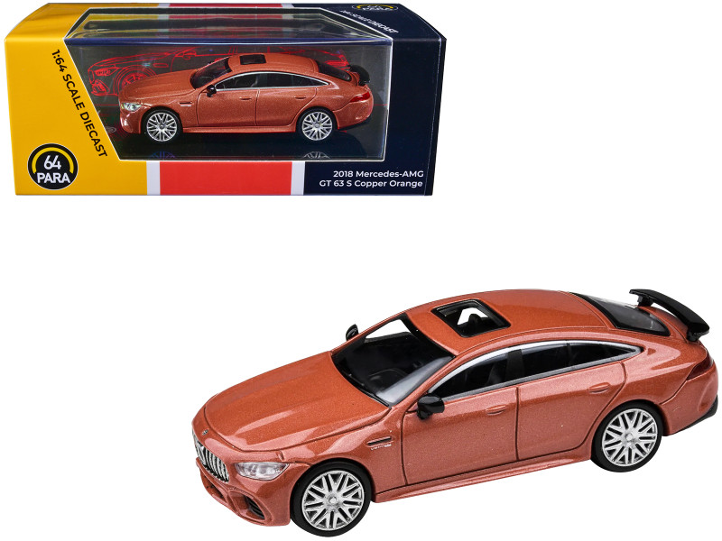 2018 Mercedes AMG GT 63 S Copper Orange Metallic 1/64 Diecast Model Car Paragon Models PA-55288