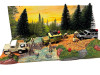 Overland Off-Road Diorama with Forest Background for 1/64 Scale Models American Diorama AD76534
